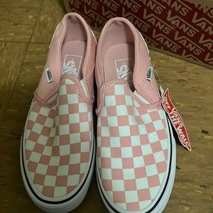 Pink checkered vans